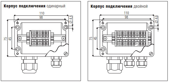 Корпуса подключения для Pt100 M