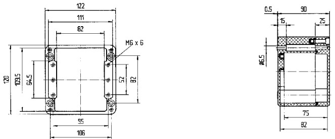 Коробка взрывозащищенная 122х120х90