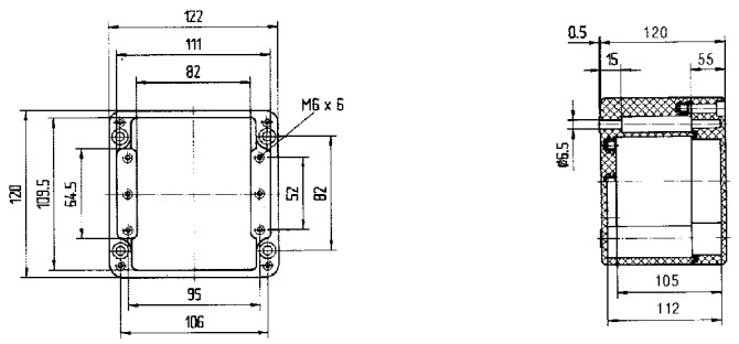 Коробка взрывозащищенная 122х120х120